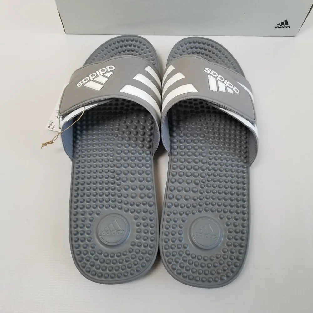 Adidas Addisage Slide Band Sandals Adjustable Size 17